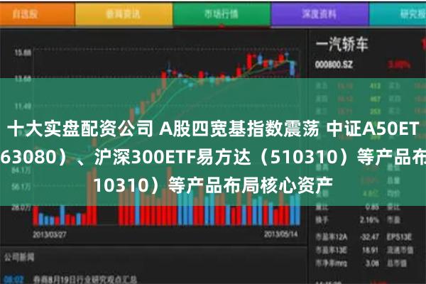 十大实盘配资公司 A股四宽基指数震荡 中证A50ETF易方达（563080）、沪深300ETF易方达（510310）等产品布局核心资产