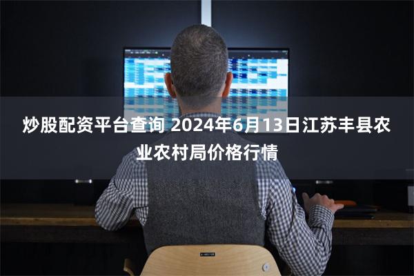 炒股配资平台查询 2024年6月13日江苏丰县农业农村局价格行情