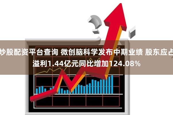 炒股配资平台查询 微创脑科学发布中期业绩 股东应占溢利1.44亿元同比增加124.08%