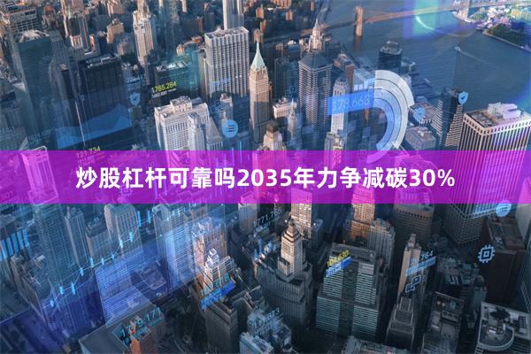 炒股杠杆可靠吗2035年力争减碳30%